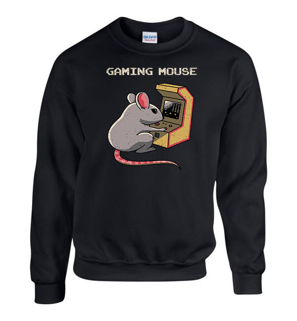 Gaming Mouse  Fekete Férfi Pulóver