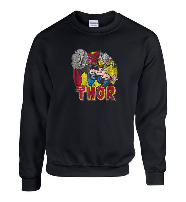 thor avengers bosszúállók Fekete Férfi Pulóver