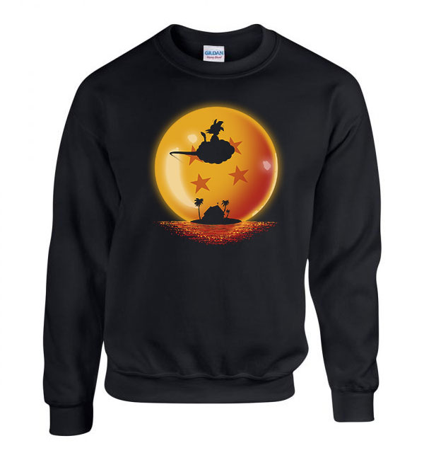 Son Goku Dragon Ball Fekete Férfi Pulóver