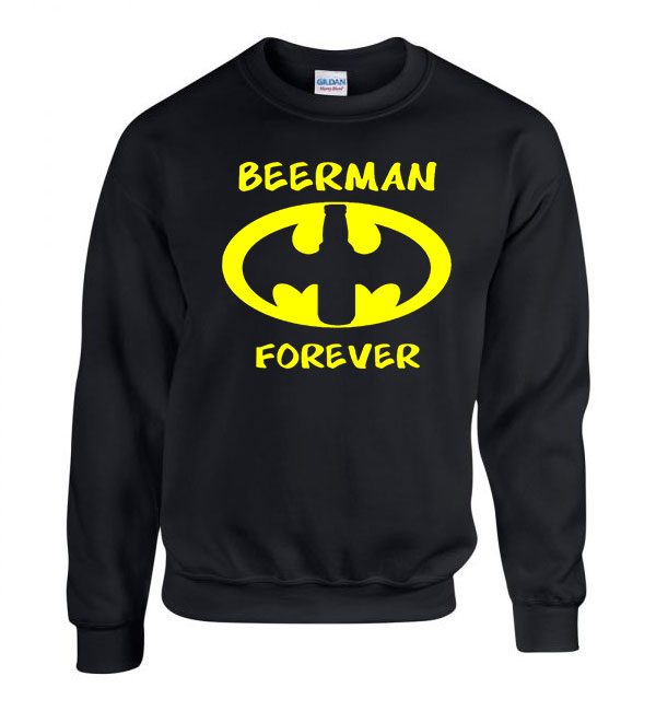 beerman sör alkohol humor Fekete Férfi Pulóver