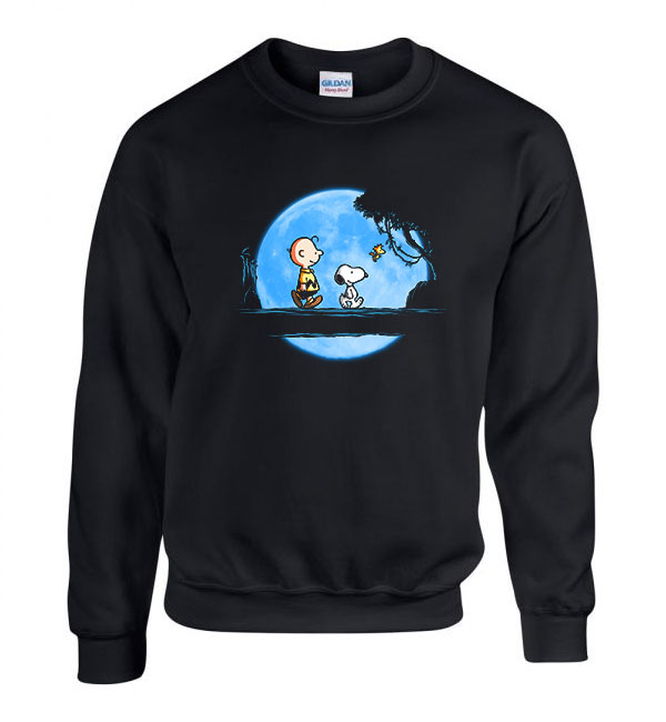 charlie brown snoopy Fekete Férfi Pulóver