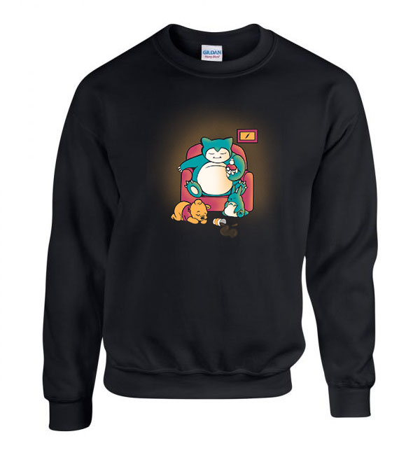 snorlax micimackó totoro Fekete Férfi Pulóver