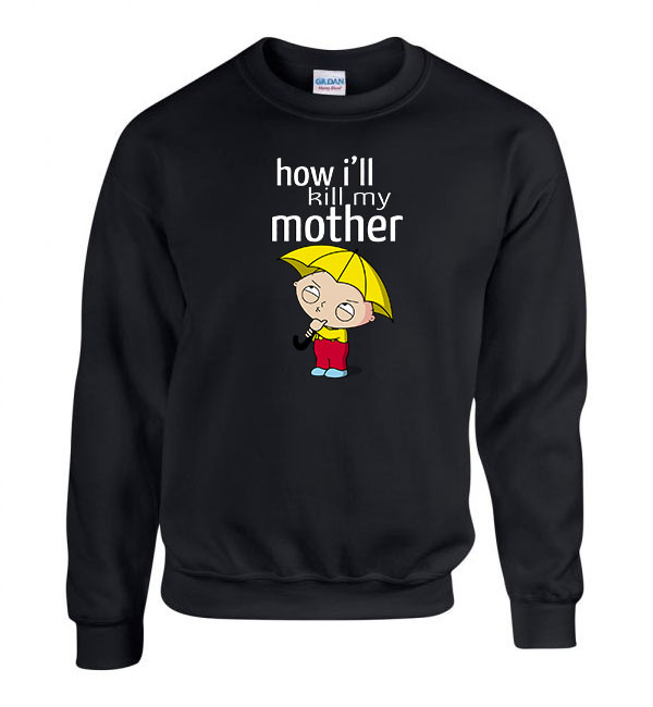 stewie griffin family guy Fekete Férfi Pulóver