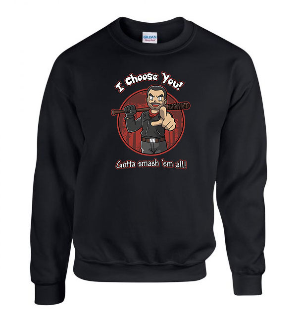 negan walking dead Fekete Férfi Pulóver