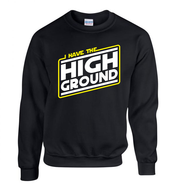 star wars anakin high ground Fekete Férfi Pulóver
