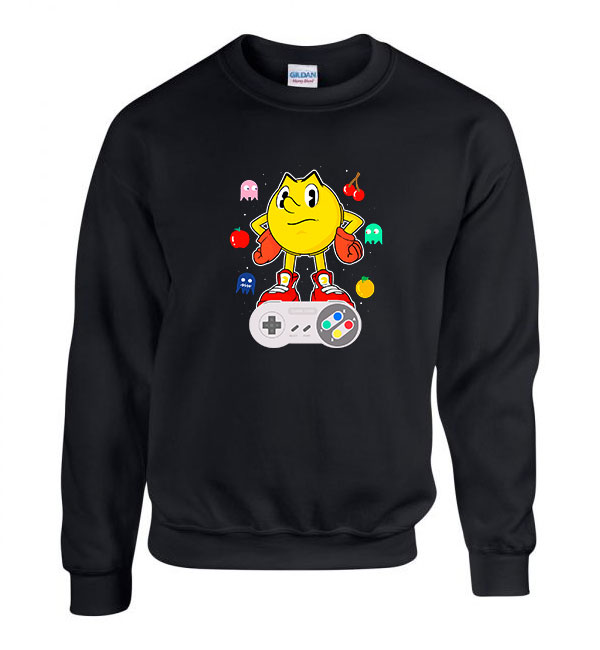 pacman Fekete Férfi Pulóver