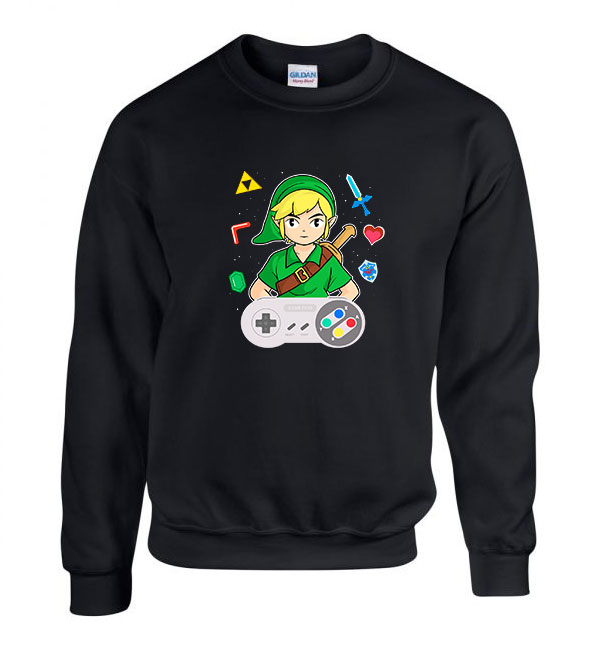 zelda link hyrule Fekete Férfi Pulóver