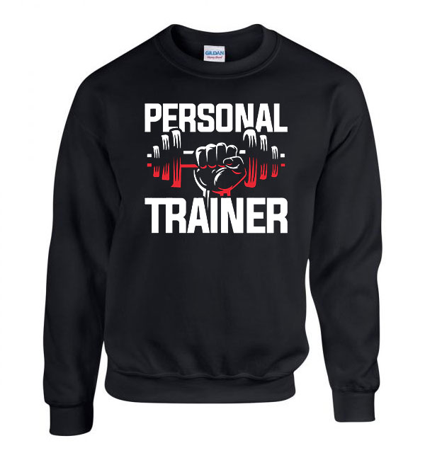 personal trainer személyi edző edzős kondi Fekete Férfi Pulóver