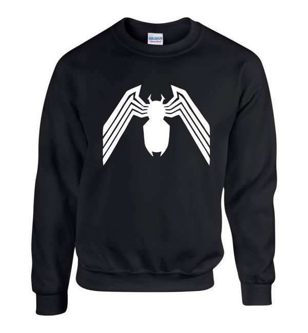pókember spider man spider chest Fekete Férfi Pulóver