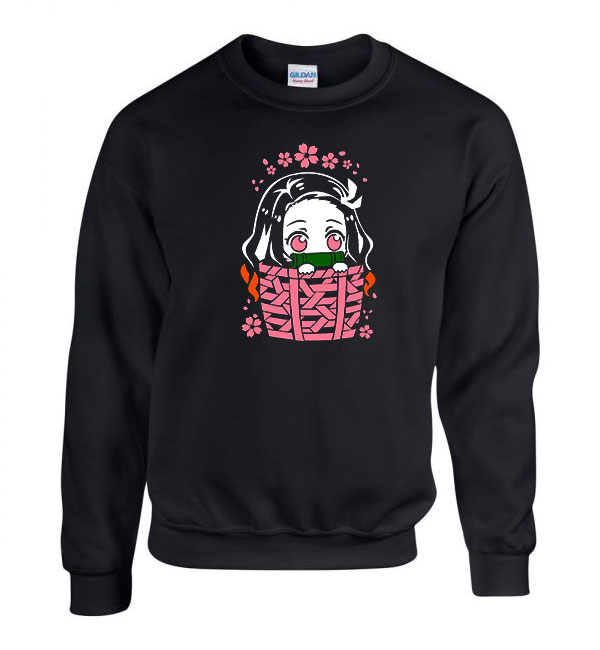 nezuko demon slayer Fekete Férfi Pulóver