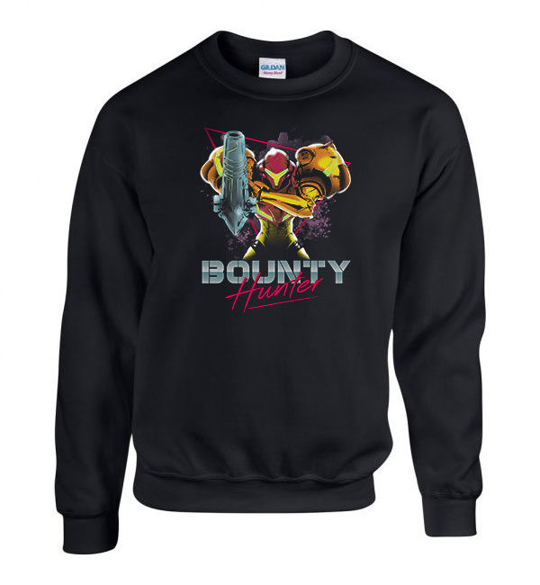 metroid Fekete Férfi Pulóver
