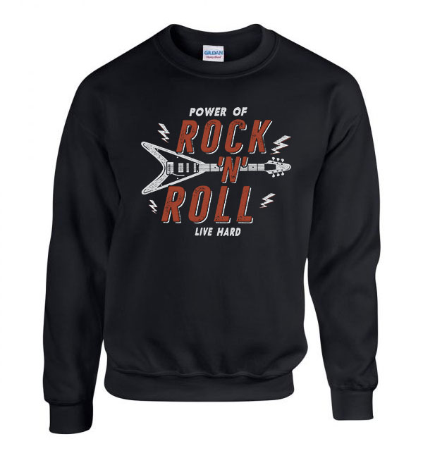 Rock And Roll Fekete Férfi Pulóver