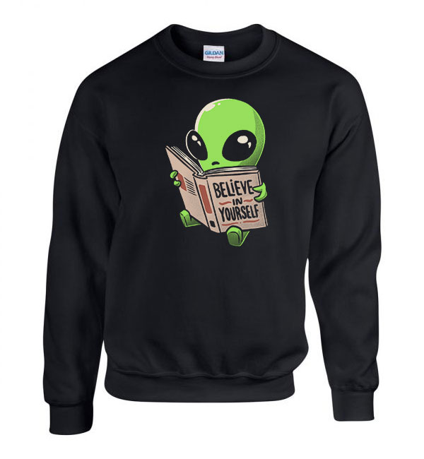ufo believe in yourself Fekete Férfi Pulóver