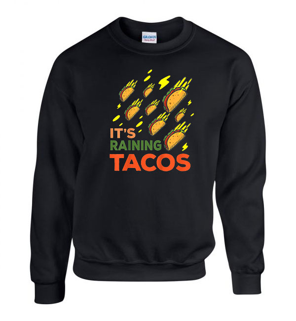 raining tacos Fekete Férfi Pulóver