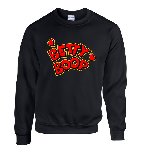betty boop Fekete Férfi Pulóver
