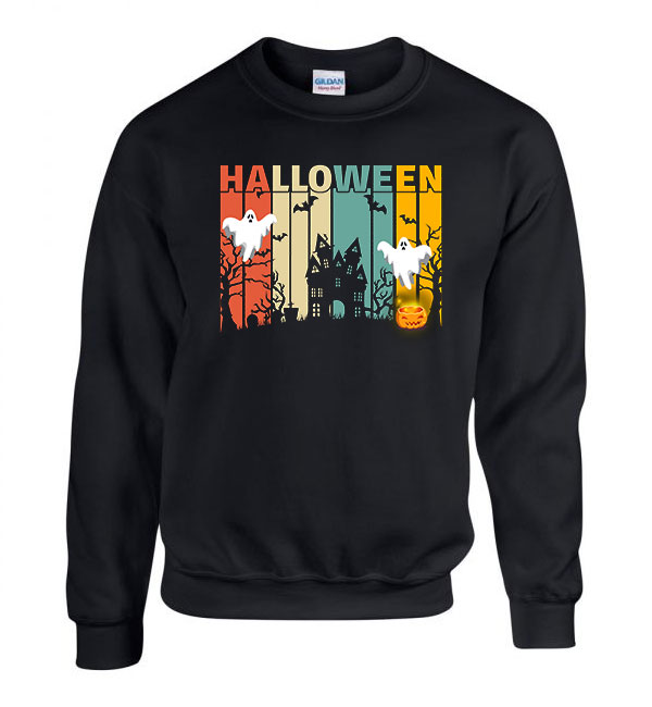 halloween Fekete Férfi Pulóver
