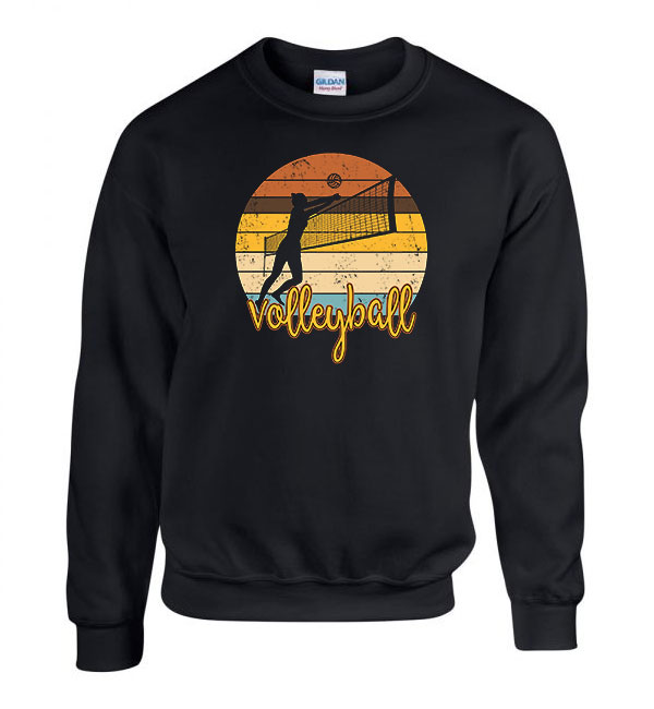röplabda retro volleyball Fekete Férfi Pulóver