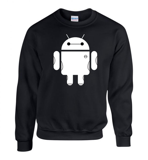 android bay max Fekete Férfi Pulóver