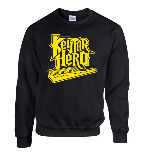 keytar hero billentyű hangszer Fekete Férfi Pulóver