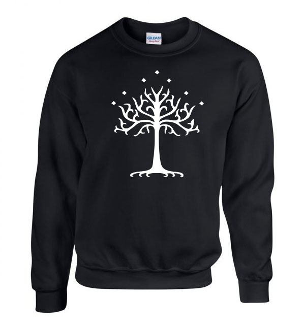 gyűrűk ura gondor fehér fája Fekete Férfi Pulóver