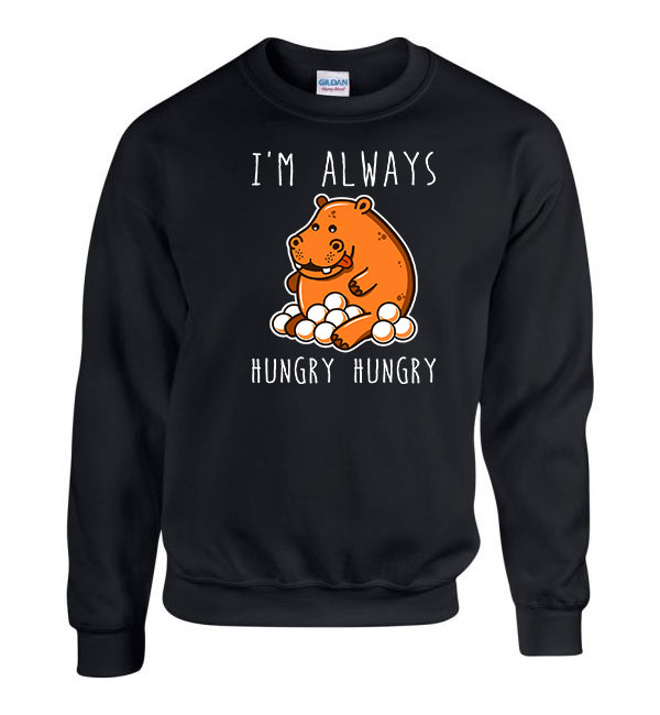 hungry hippo Fekete Férfi Pulóver