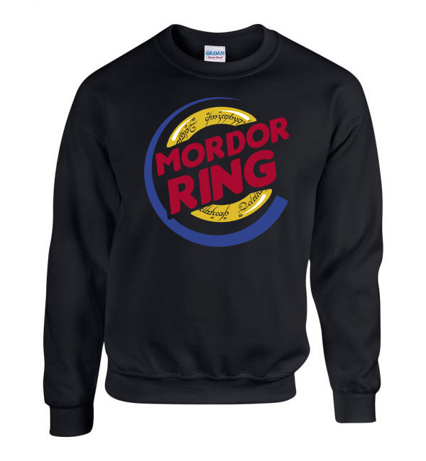 mordor king gyűrűk ura Fekete Férfi Pulóver