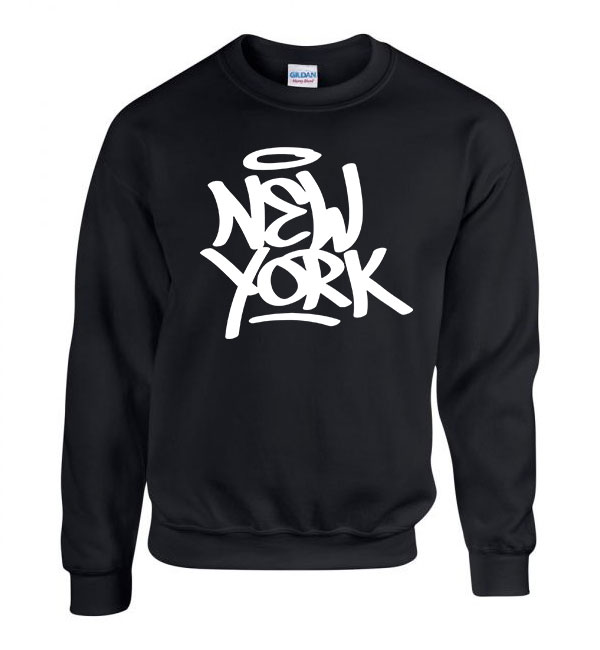 new york Fekete Férfi Pulóver