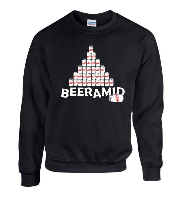 beer sör piramis Fekete Férfi Pulóver