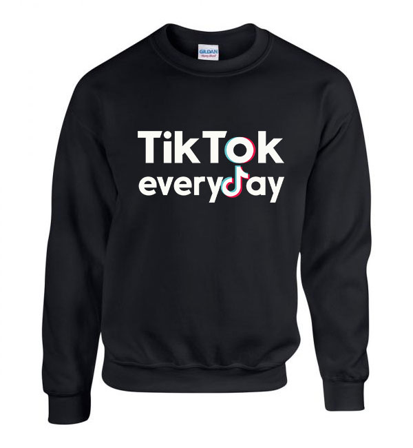 tik tok Fekete Férfi Pulóver