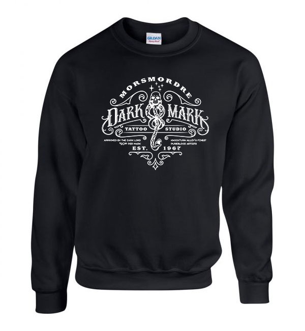 harry potter dark mark Fekete Férfi Pulóver