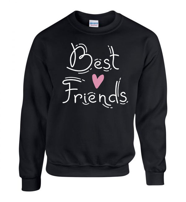 best friends bff barátság Fekete Férfi Pulóver