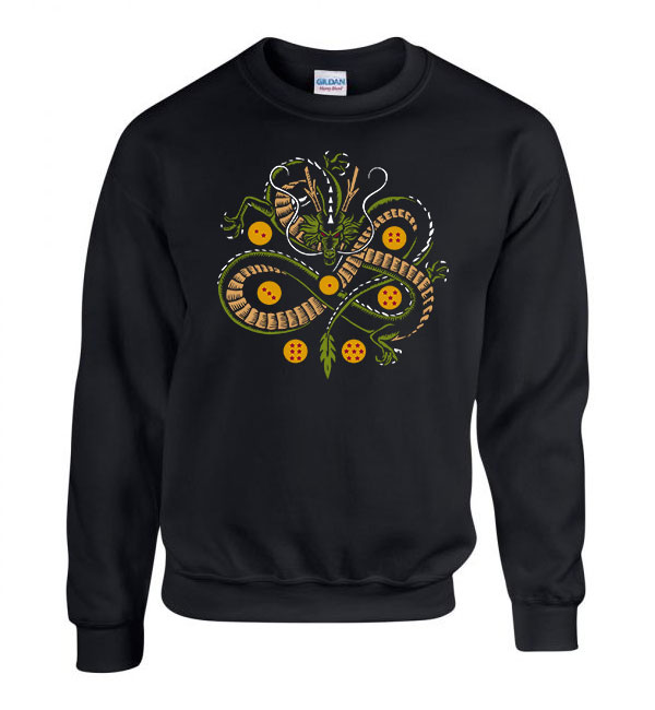 dragon ball sárkány shenlong Shenron Fekete Férfi Pulóver