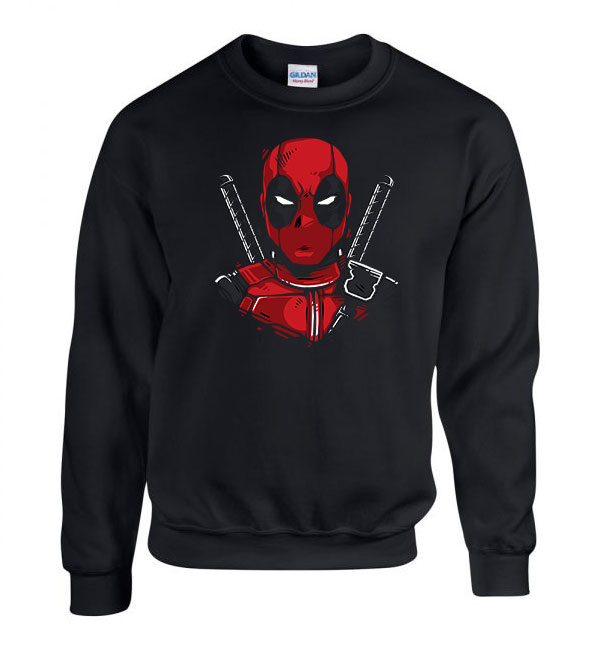 deadpool Fekete Férfi Pulóver