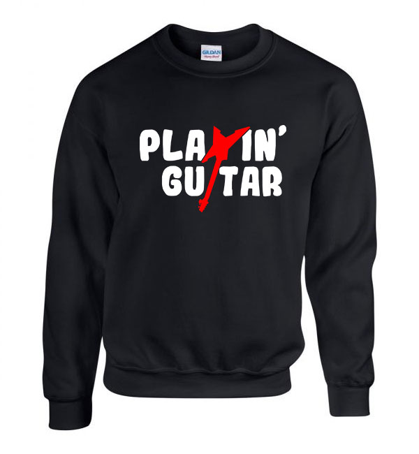 gitár gitáros Fekete Férfi Pulóver