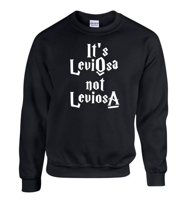 its leviosa not leviosa wingardium leviosa Fekete Férfi Pulóver