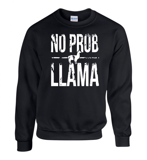 no probllama láma Fekete Férfi Pulóver