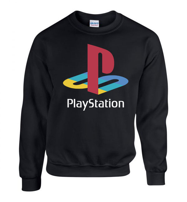playstation Fekete Férfi Pulóver