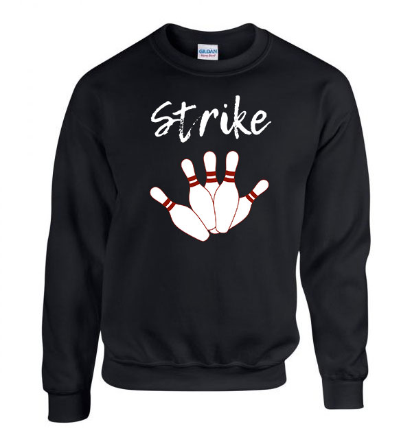 bowling strike Fekete Férfi Pulóver