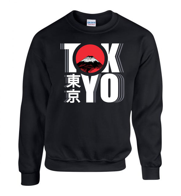 Tokyo japán japan Fekete Férfi Pulóver