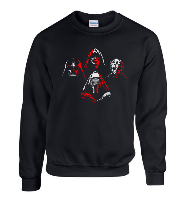 darth vader kylo ren darth maul emperor star wars sith Fekete Férfi Pulóver