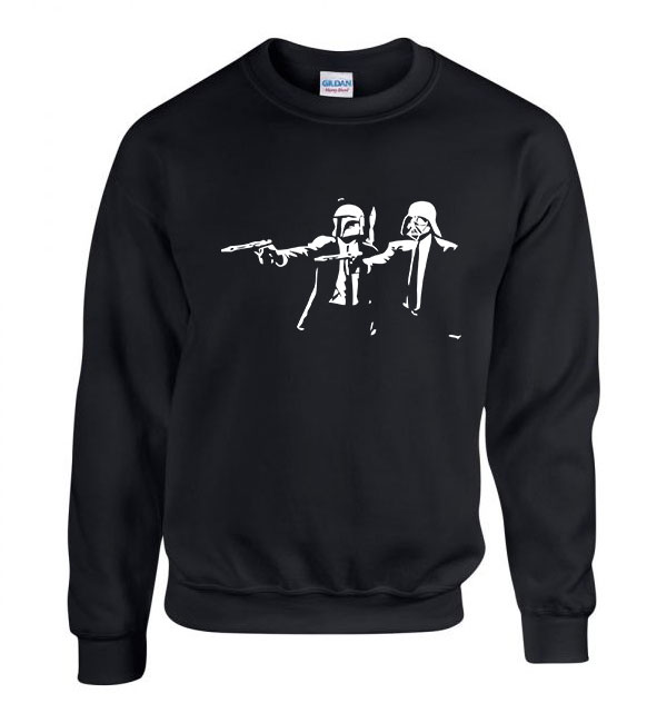 star wars darth vader boba fett Fekete Férfi Pulóver