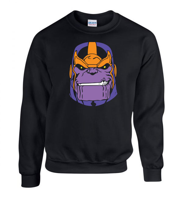 thanos Fekete Férfi Pulóver