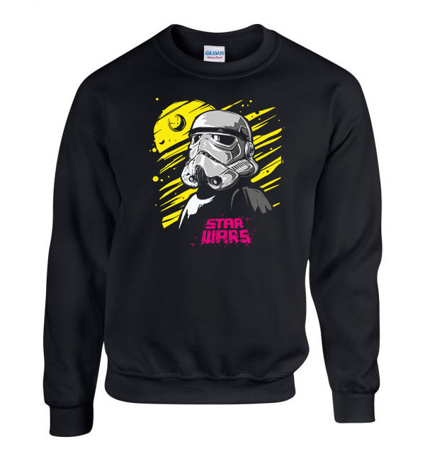 star wars storm trooper Fekete Férfi Pulóver