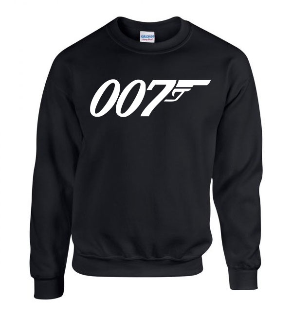 james bond 007 Fekete Férfi Pulóver