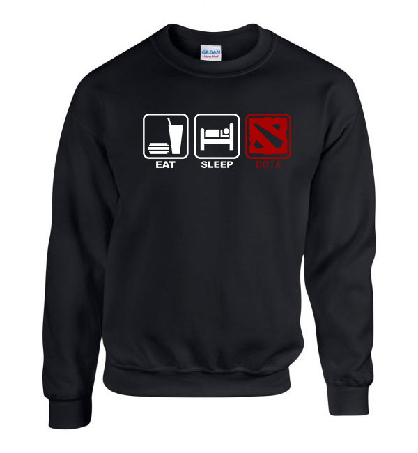 dota 2 Fekete Férfi Pulóver