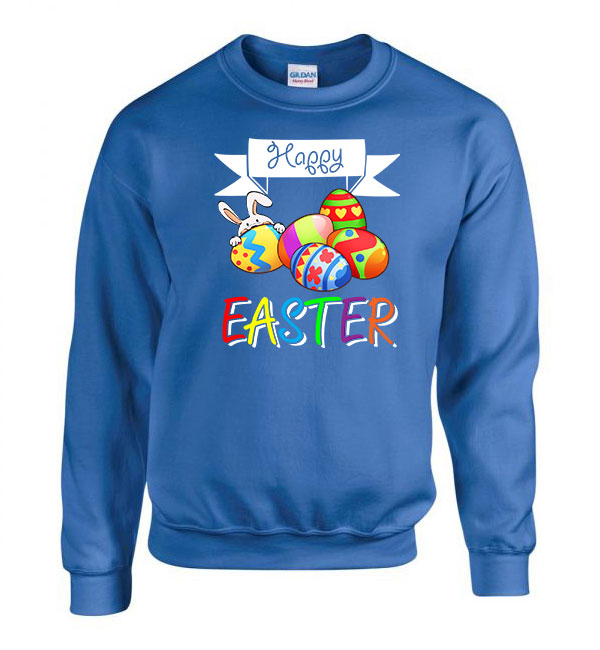 happy easter húsvét Kék Férfi Pulóver