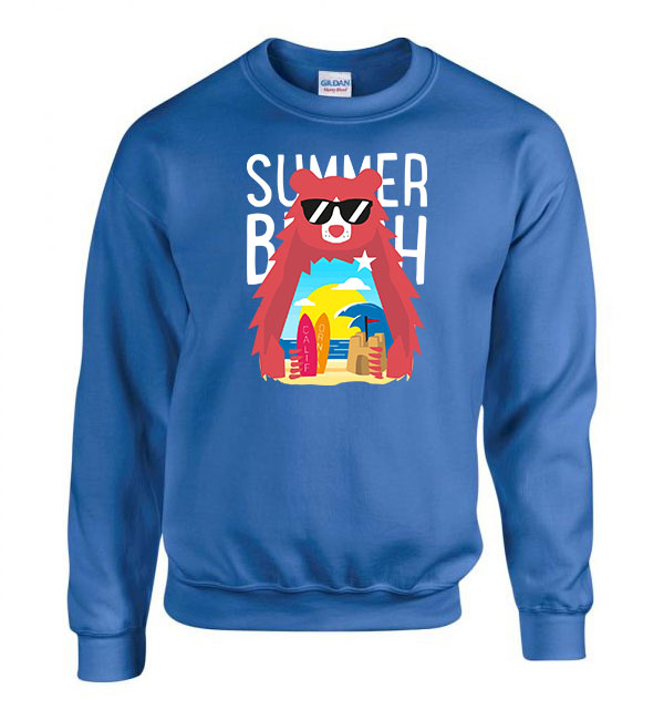 summer beach nyaralás nyár Kék Férfi Pulóver