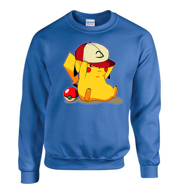 pokemon pikachu Kék Férfi Pulóver