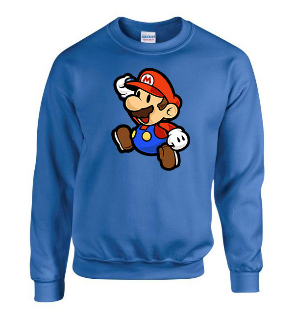 super mario Kék Férfi Pulóver