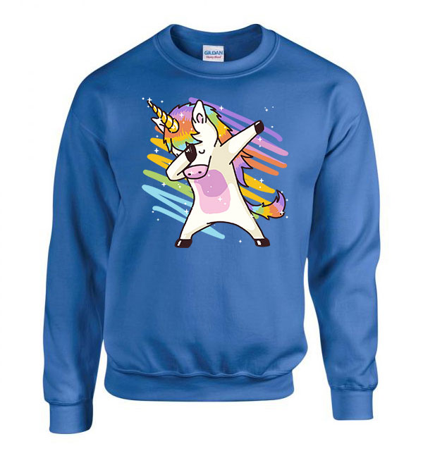 dabbing unikornis Kék Férfi Pulóver
